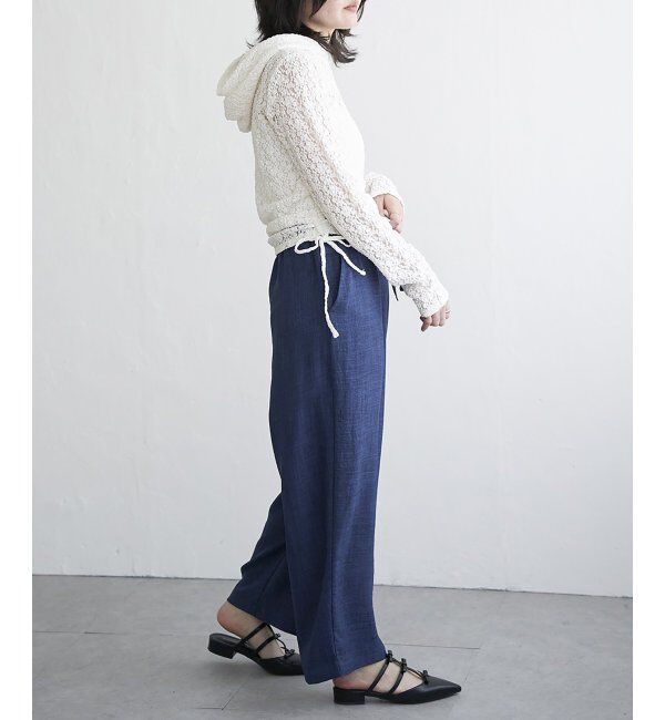 VENCE share style「リネンライクツイルバレルパンツ」|デニム|