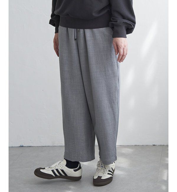 VENCE share style「リネンライクツイルバレルパンツ」|デニム|