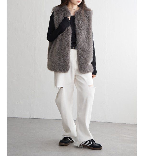 VENCE share style「シャギーファーベスト」|その他|