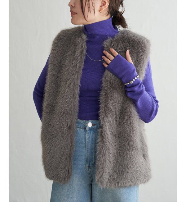 VENCE share style「シャギーファーベスト」|その他|