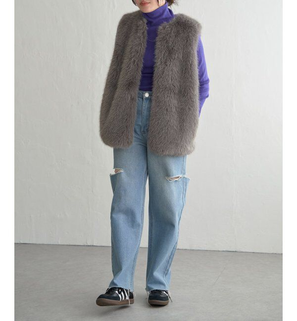 VENCE share style「シャギーファーベスト」|その他|