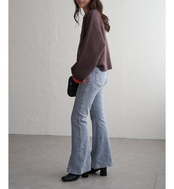 VENCE share style「アルパカタッチ配色カーディガン」|カーディガン|