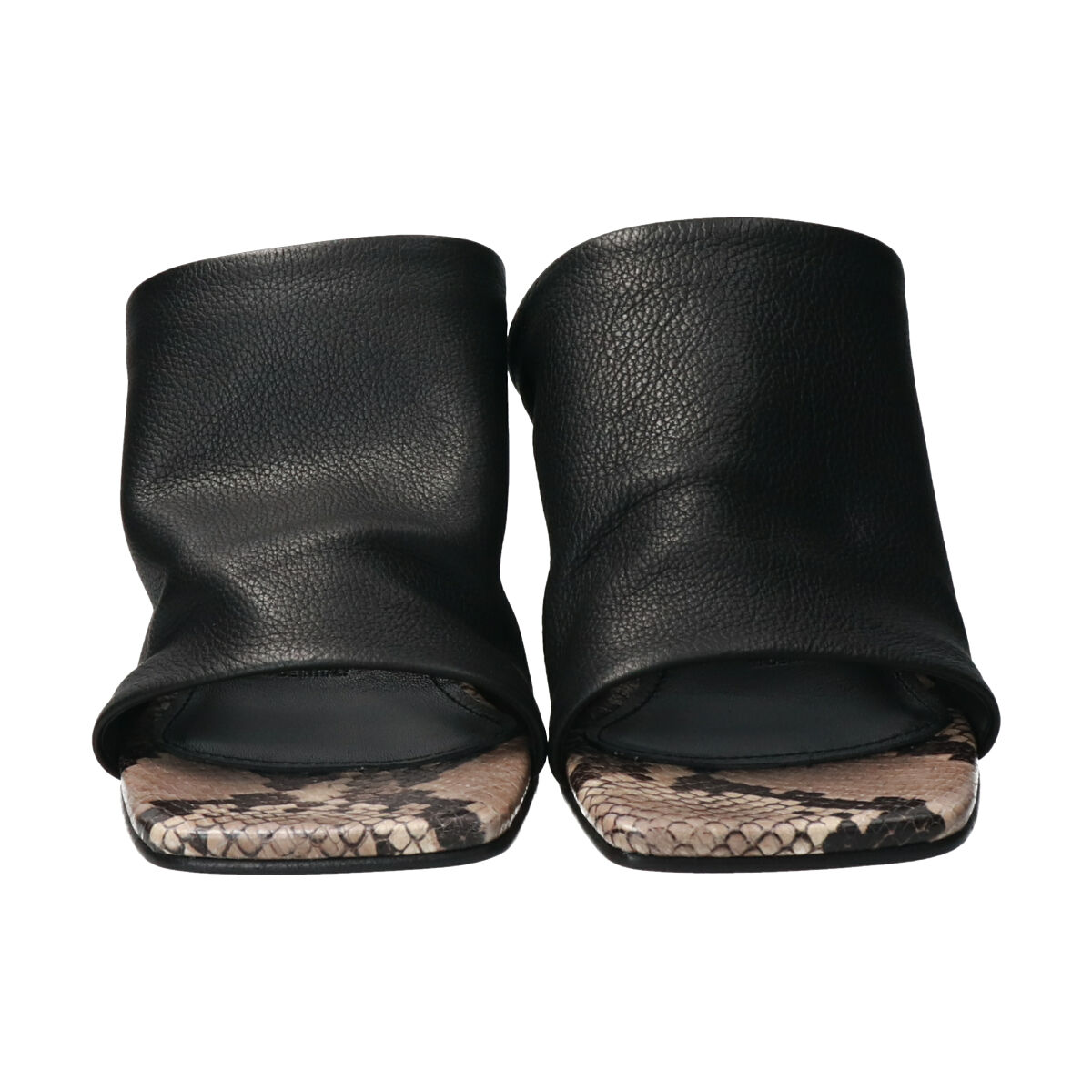 FABIO RUSCONI 「【FABIO RUSCONI】アンライニングスクエアミュールサンダル」|サンダル|