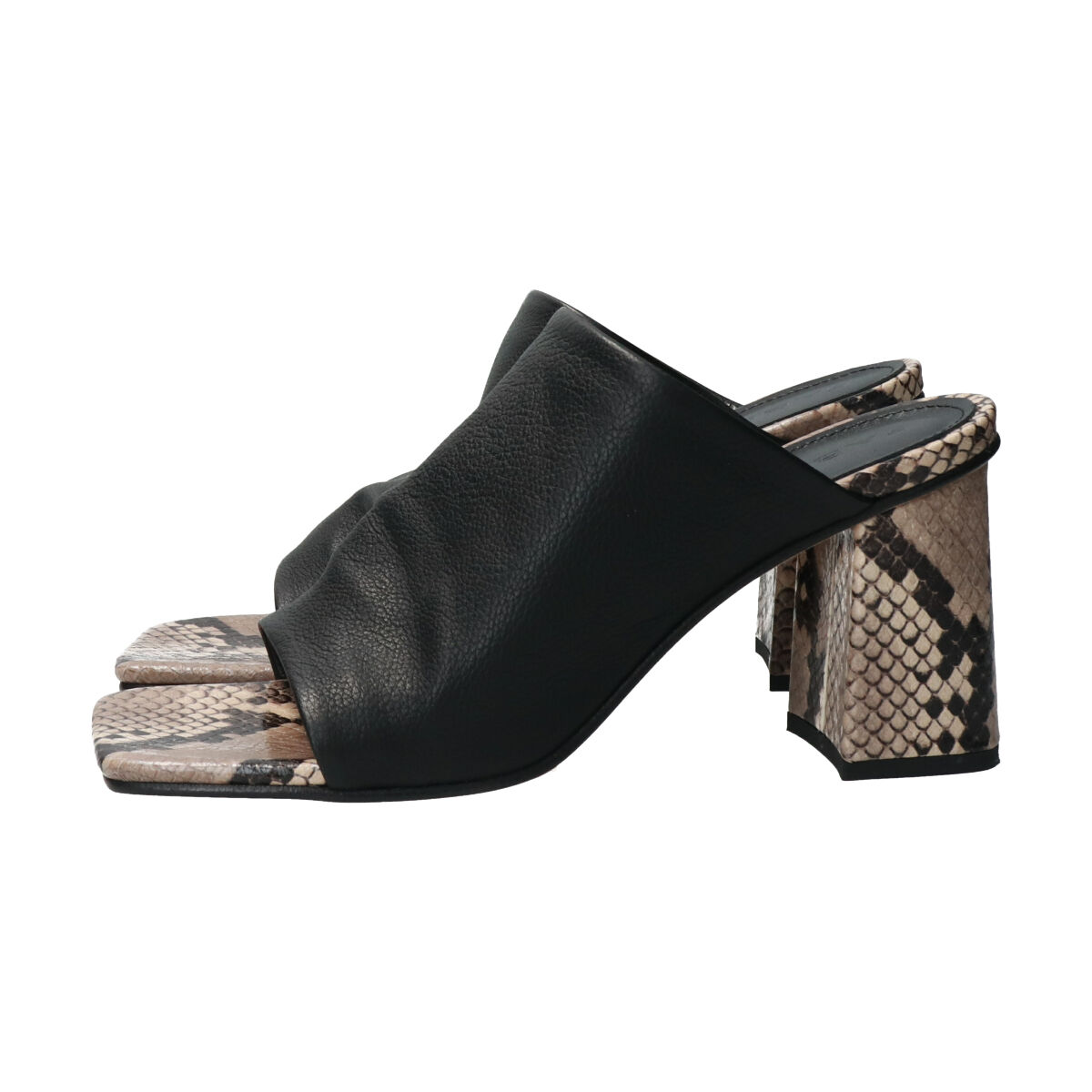 FABIO RUSCONI 「【FABIO RUSCONI】アンライニングスクエアミュールサンダル」|サンダル|