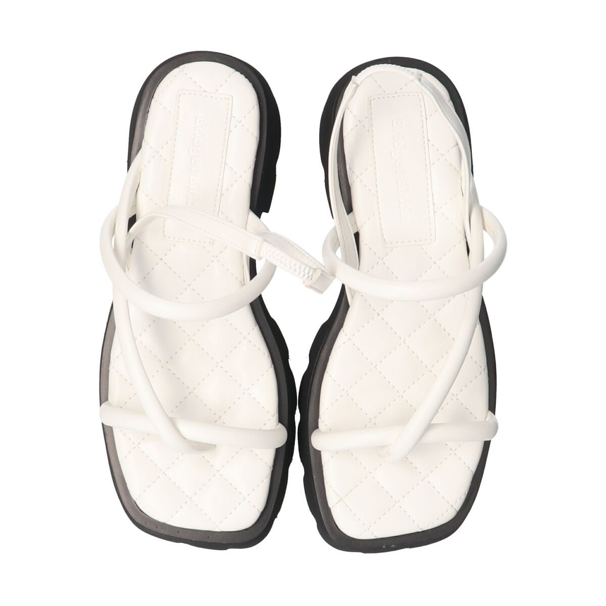 Bridget Birkin「【Bridget Birkin】ストラップデザイン厚底スクエアサンダル」|サンダル|