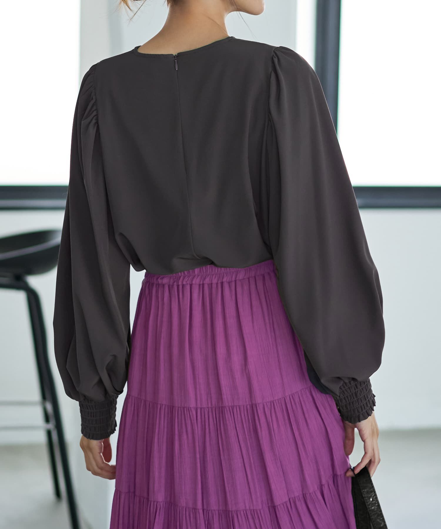 STYLE DELI「シルキージョーゼットボリュームスリーブブラウス」|シャツ・ブラウス|