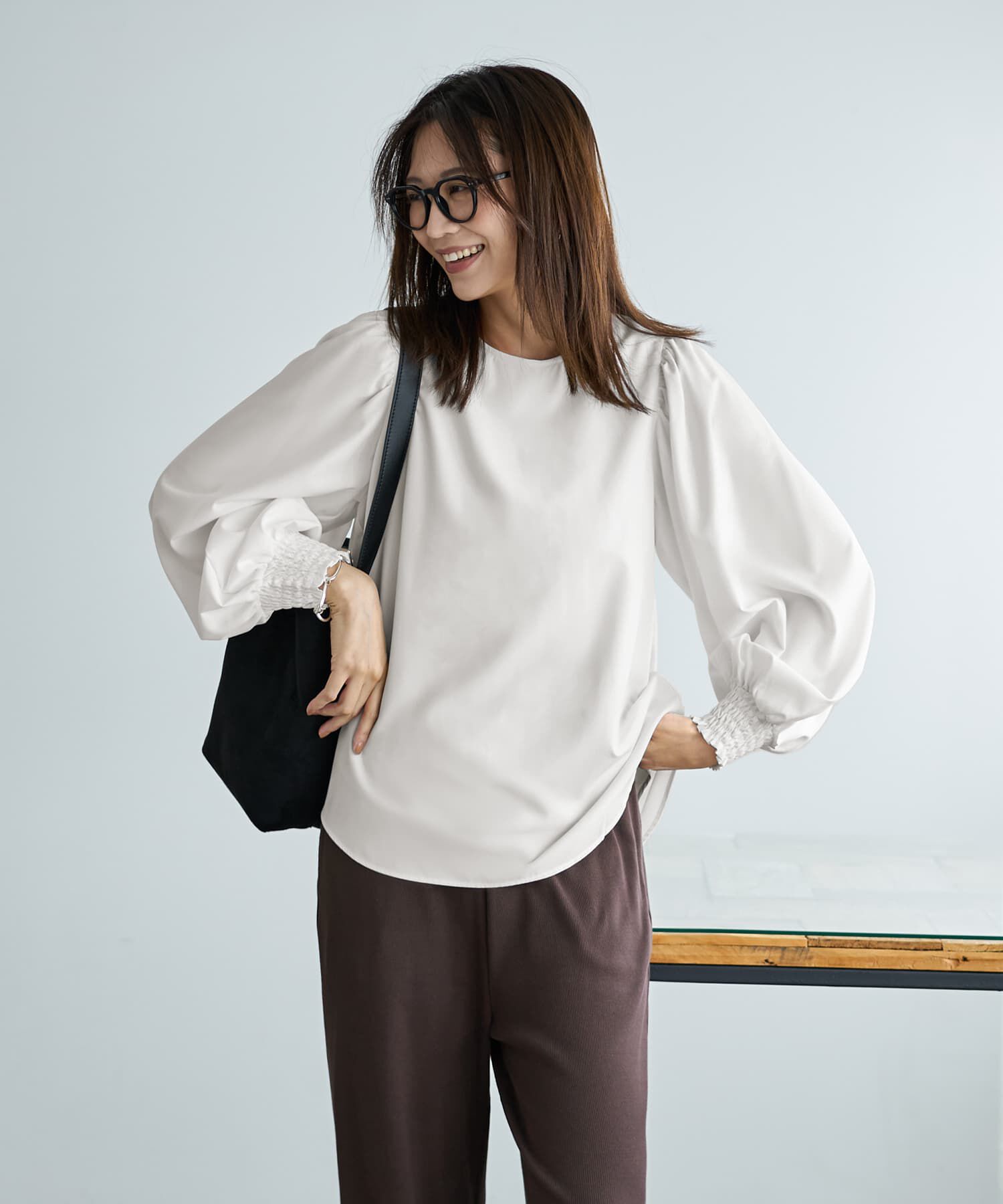 STYLE DELI「シルキージョーゼットボリュームスリーブブラウス」|シャツ・ブラウス|