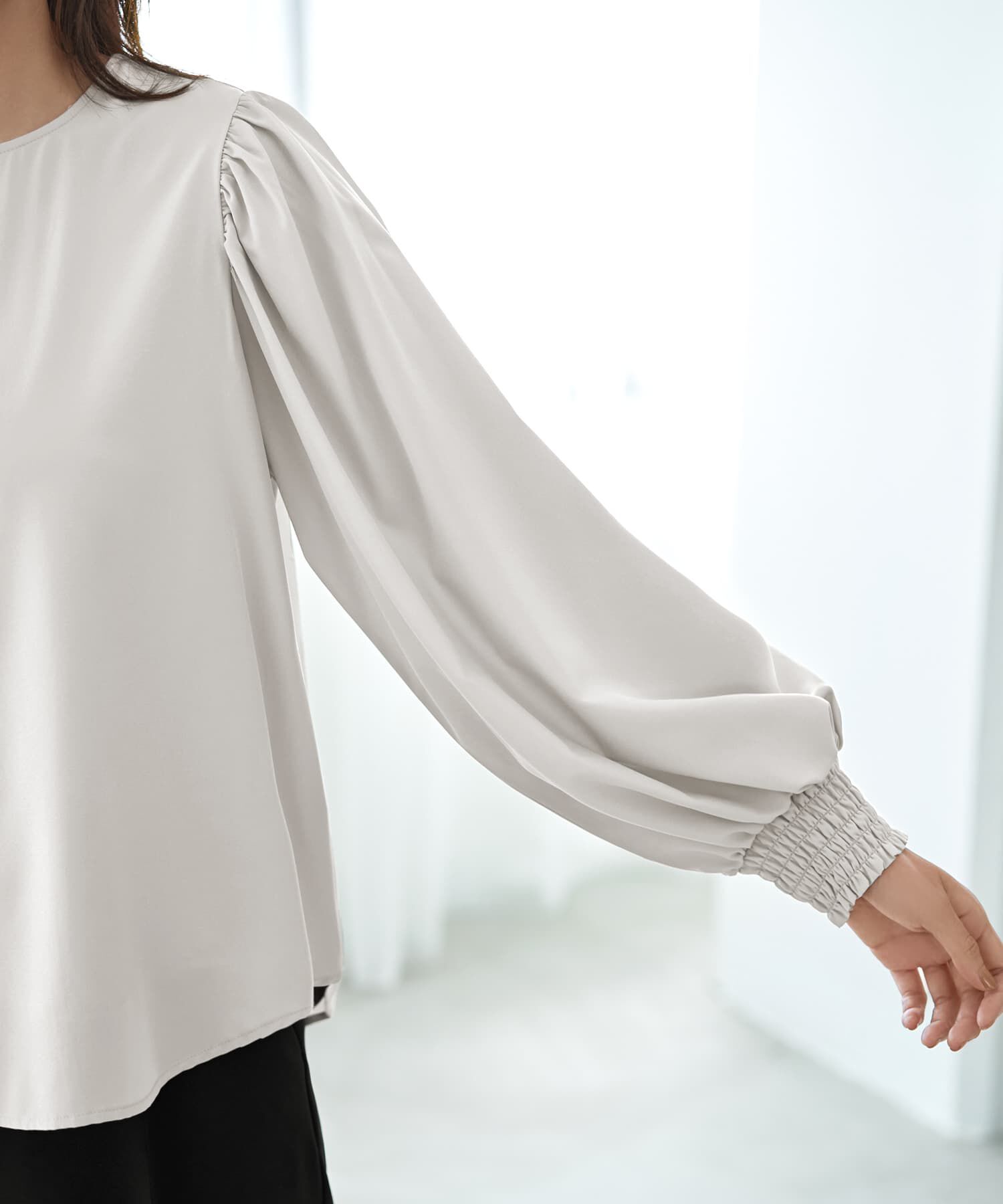 STYLE DELI「シルキージョーゼットボリュームスリーブブラウス」|シャツ・ブラウス|