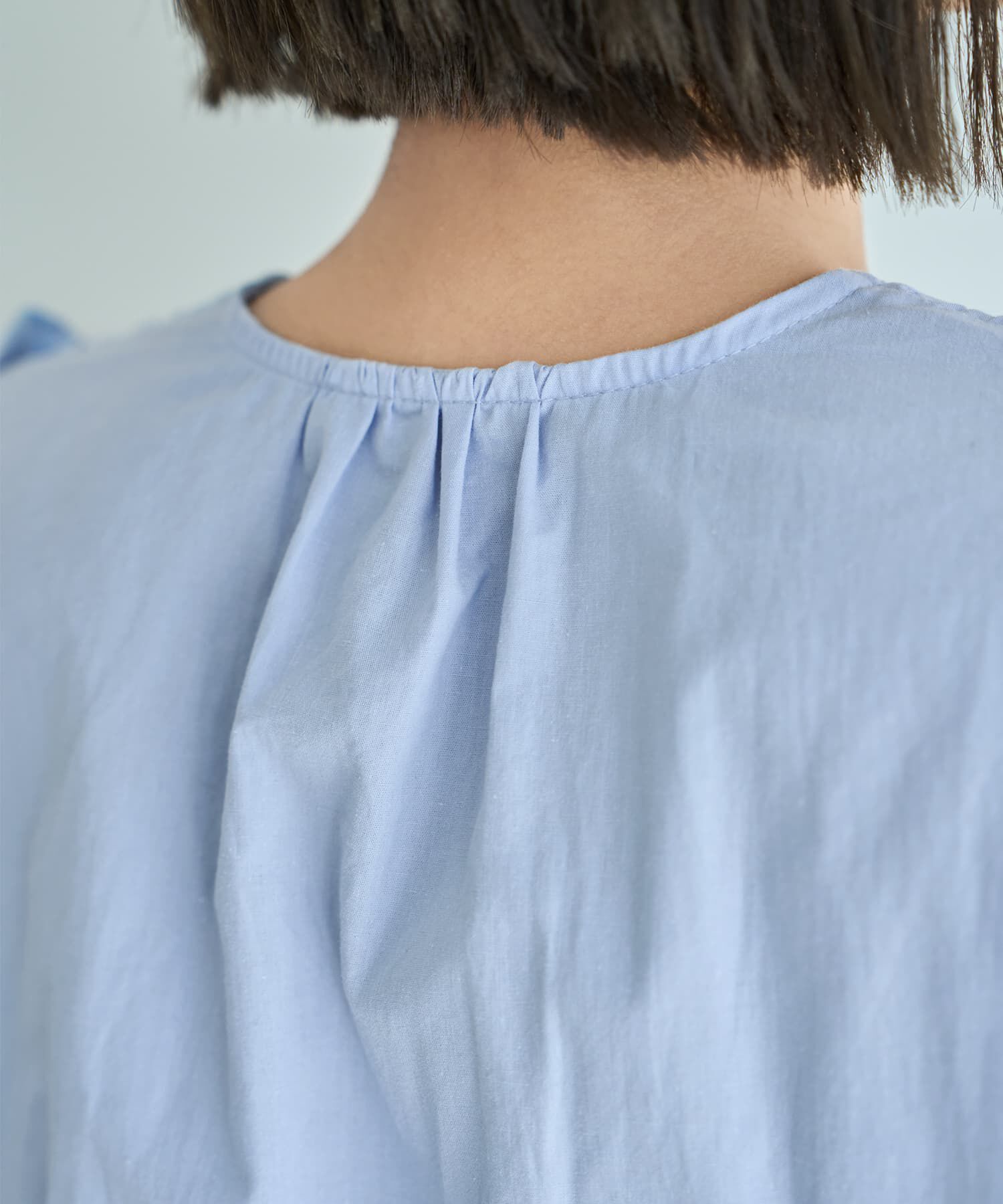 STYLE DELI「デコルテ切替コットンブラウス」|シャツ・ブラウス|