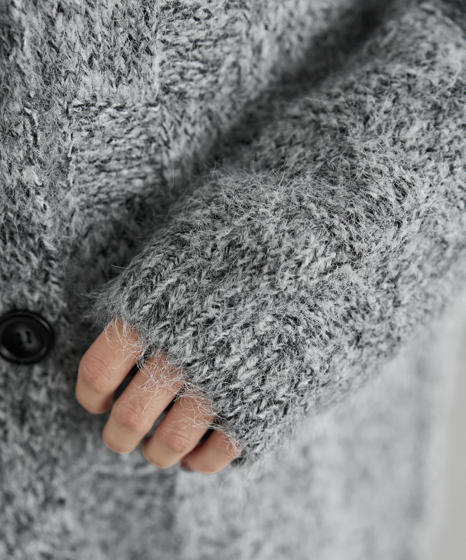 STYLE DELI「モヘア風ミックスニットゆったりカーディガン」|カーディガン|