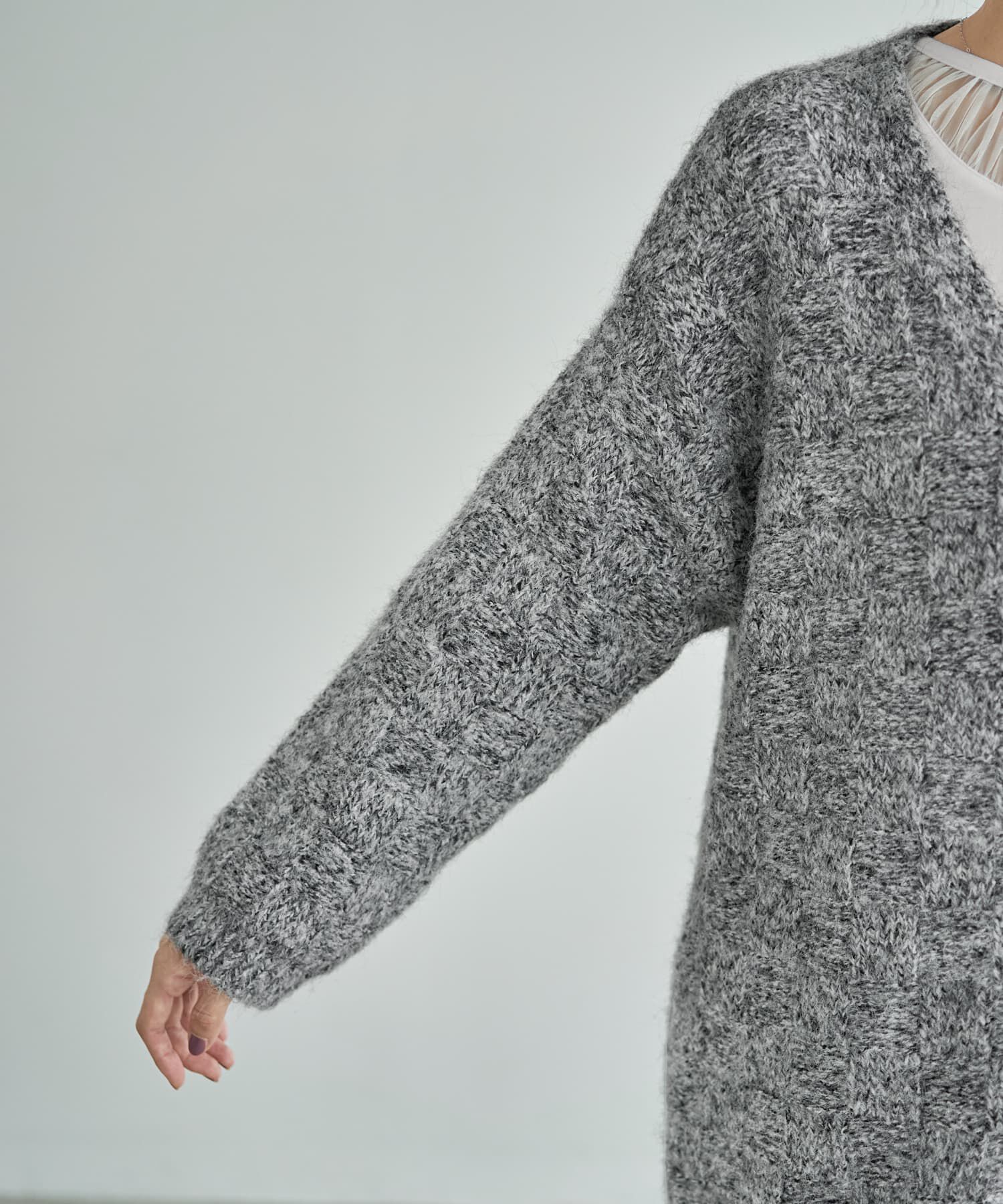 STYLE DELI「モヘア風ミックスニットゆったりカーディガン」|カーディガン|