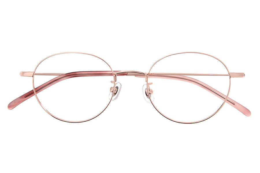  「ボストン型 メガネ｜メタルフレーム ｜ Zoff CLASSIC｜レンズ交換券付き ピンク ゴールド ブラウン」|メガネ|
