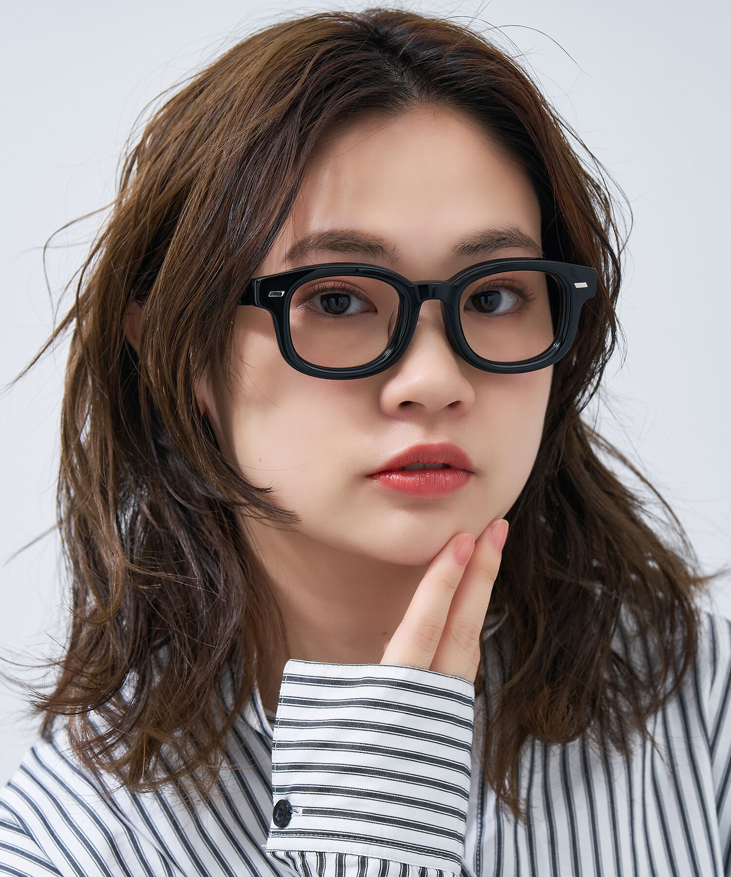  「Zoff | JOURNAL STANDARD relume ウェリントン型 メガネ レンズ交換券付き ジャーナルスタンダード」|メガネ|ブラック