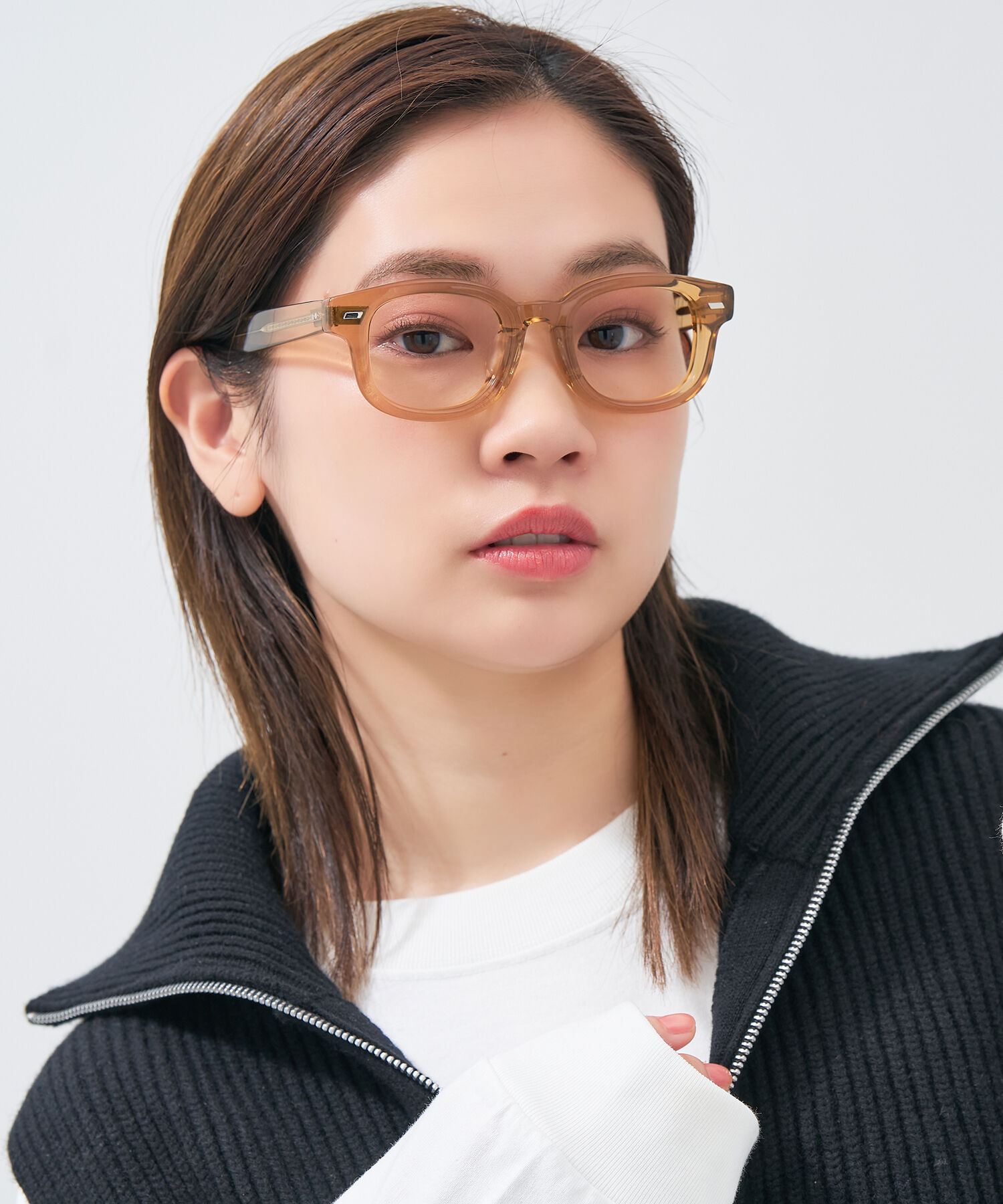  「Zoff | JOURNAL STANDARD relume ウェリントン型 メガネ レンズ交換券付き ジャーナルスタンダード」|メガネ|薄イエロー