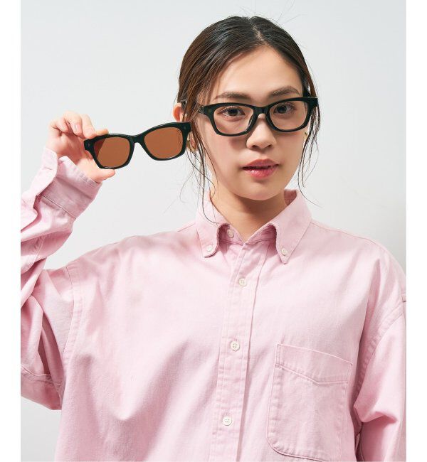  「Zoff｜JOURNAL STANDARD relume ウェリントン型 2WAYメガネ サングラス 偏光機能搭載 N&D レンズ交換券付」|メガネ|濃グリーン