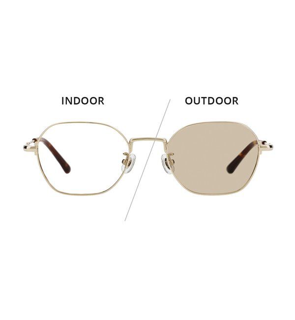  「【WEB限定】Zoff｜GDC ウェリントン型 調光サングラス｜紫外線で色が変わるレンズ｜紫外線対策 UVカット」|サングラス|