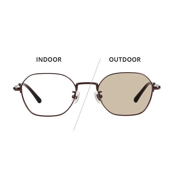  「【WEB限定】Zoff｜GDC ウェリントン型 調光サングラス｜紫外線で色が変わるレンズ｜紫外線対策 UVカット」|サングラス|