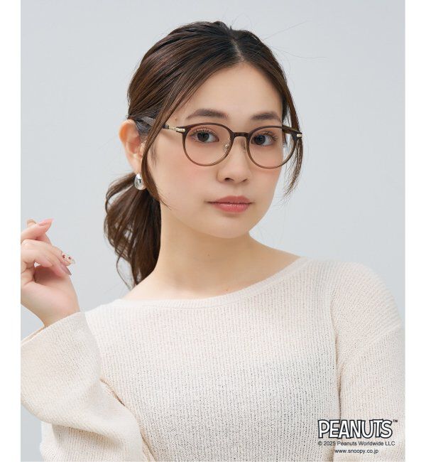  「Zoff PEANUTS メガネ | スヌーピー オラフ アンディ SNOOPY 眼鏡 伊達メガネ 度付き  レンズ交換券付」|メガネ|