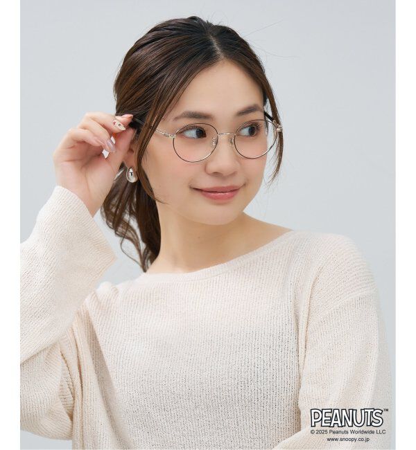  「Zoff PEANUTS メガネ | スヌーピー オラフ アンディ SNOOPY 眼鏡 伊達メガネ 度付き  レンズ交換券付」|メガネ|