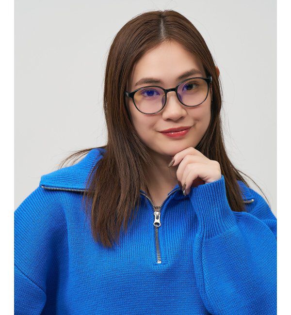  「花粉・飛沫対策 2way PCメガネ (フード着脱可能) ブルーライトカット率約50% | パソコン用 UVカット」|メガネ|