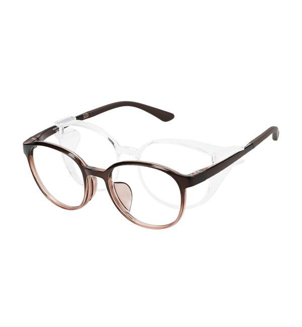  「花粉・飛沫対策 2way メガネ (フード着脱可能)  | 伊達メガネ UVカット ユニセックス レンズ交換券付」|メガネ|