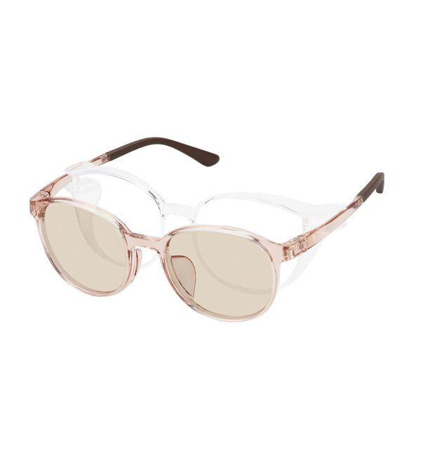  「花粉・飛沫対策 2way サングラス (フード着脱可能)  | 紫外線防止 防風 防塵 UVカット 飛沫感染予防」|サングラス|