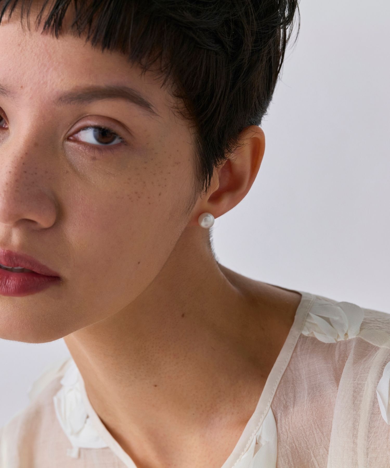 JUPITER「【シリーズ累計販売 1000点突破！】【K10PG】2way淡水パール&times;バーイヤリング/リバーシブル」|イヤリング|