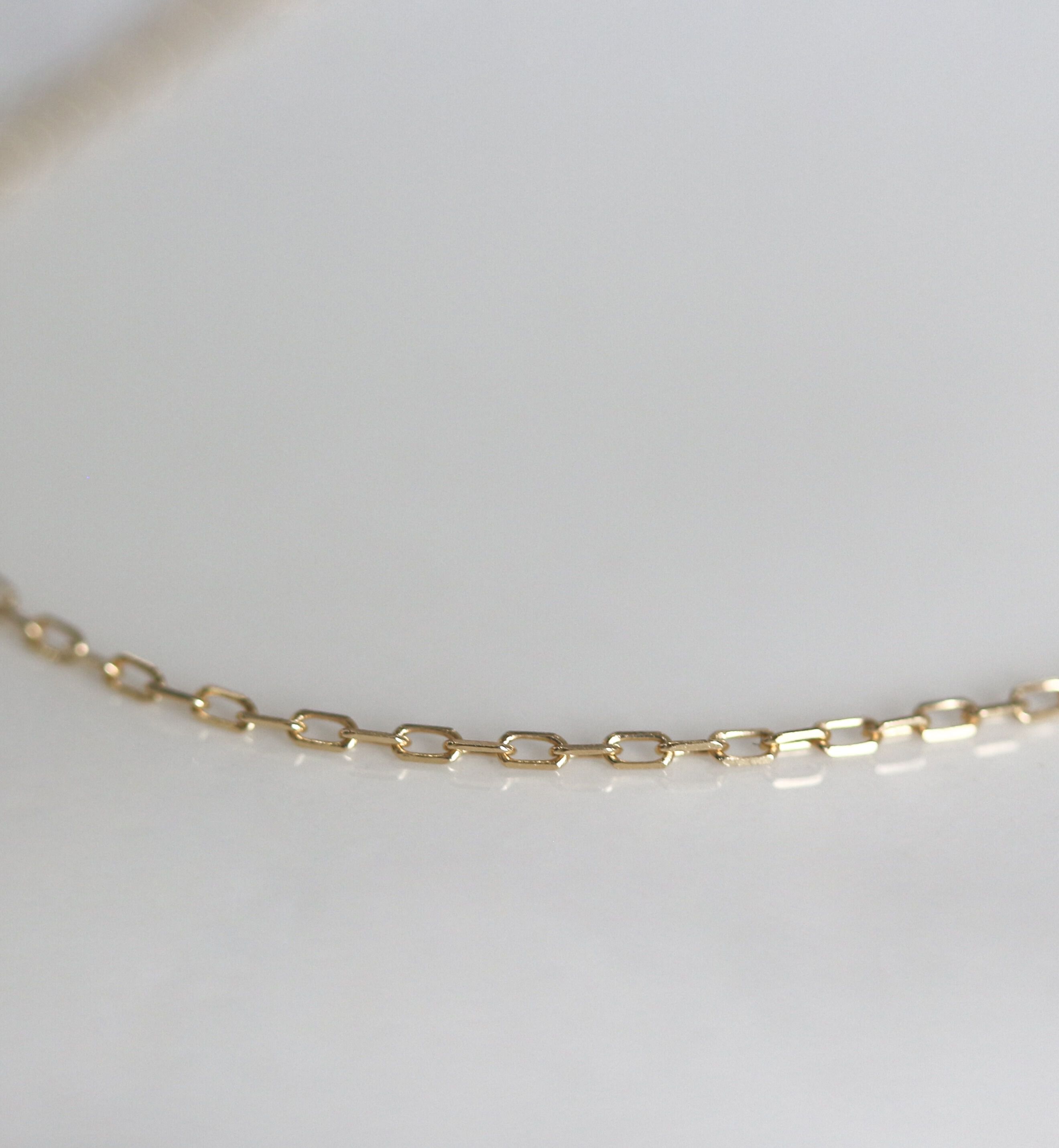  「ゴールド 小豆 チェーン ネックレス 40cm | K10YG」|ネックレス|