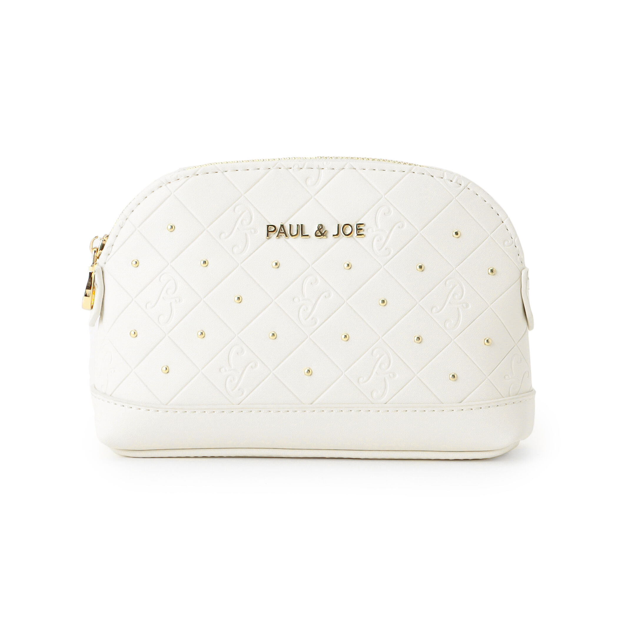 PAUL&JOE「ポーチ／ロゴエンボス」|ポーチ|アイボリー