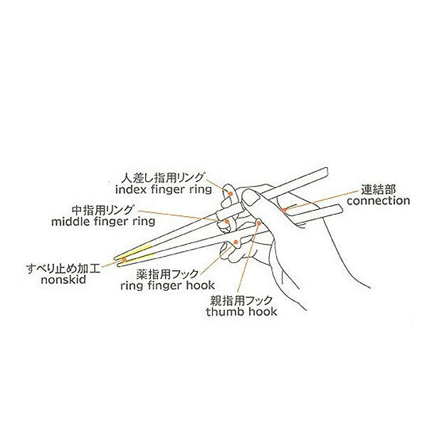 BACKYARD FAMILY「矯正箸 大人用 エジソン 通販 エジソンのお箸3 EDISONmama トレーニング箸 約」|食器・キッチングッズ|