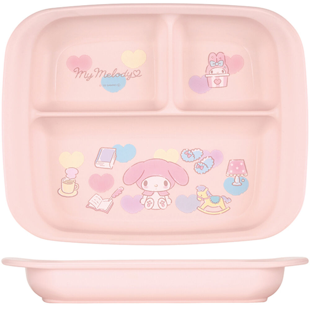 BACKYARD FAMILY「ベビー食器 キャラクター ランチプレート 通販 赤ちゃん 食器 仕切り皿 皿 お皿 すくいやすい」|その他ベビー用品|ピンク1