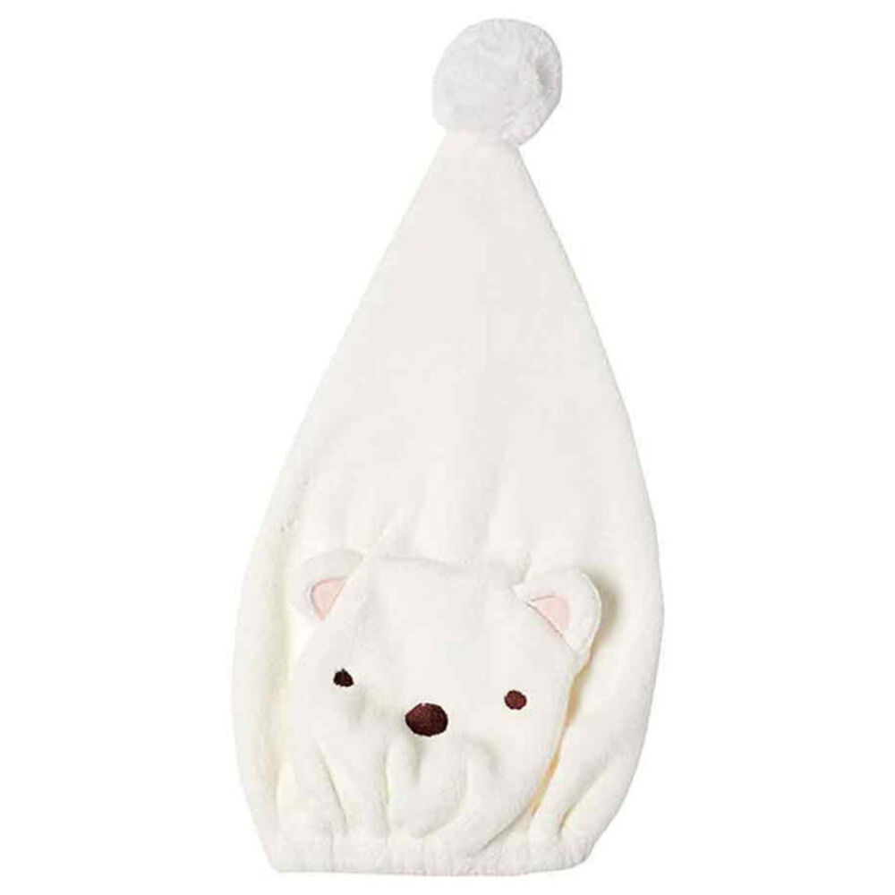 BACKYARD FAMILY「タオルキャップ 子供 通販 ヘアキャップ タオル ヘアドライタオル スイミング プール 女の子」|タオル|ホワイト3