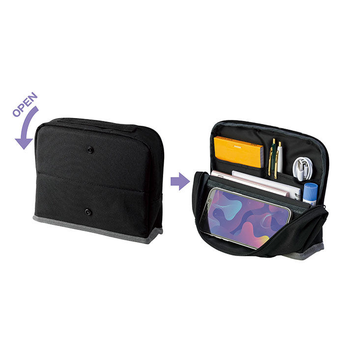 BACKYARD FAMILY「自立 ポーチ 通販 スタンドデスクポーチ 小物入れ スマホスタンド マルチポーチ 便利グッズ」|ポーチ|