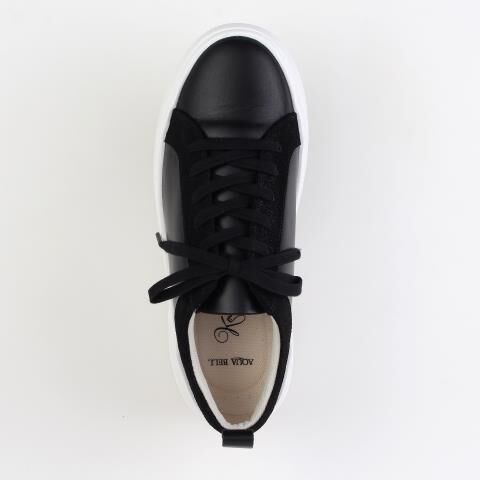 銀座かねまつ「UE255134STE3CBBLK 【本革】【防水】アクアベルスニーカー」|スニーカー|