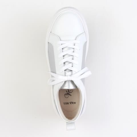 銀座かねまつ「UE255134MET3CBSLV3CB 【本革】【防水】アクアベルスニーカー」|スニーカー|