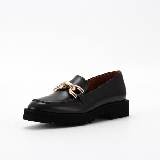 銀座かねまつ「NB255233GLSDGY 【本革】【防水】アクアベルチェーンローファー」|レインシューズ|ダークグレー