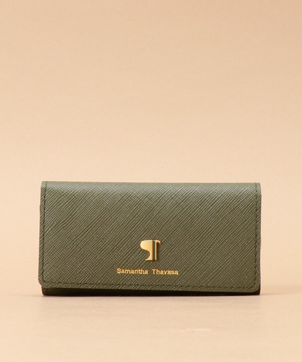Samantha Thavasa「Pomme d'espoir ポムディスポワール バイカラーキーケース」|キーケース|カーキ