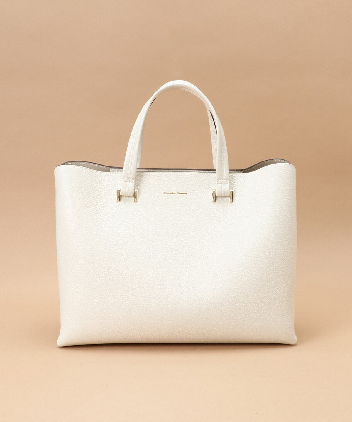 Samantha Thavasa「シボ型押しレザートートバッグ」|トートバッグ|オフホワイト