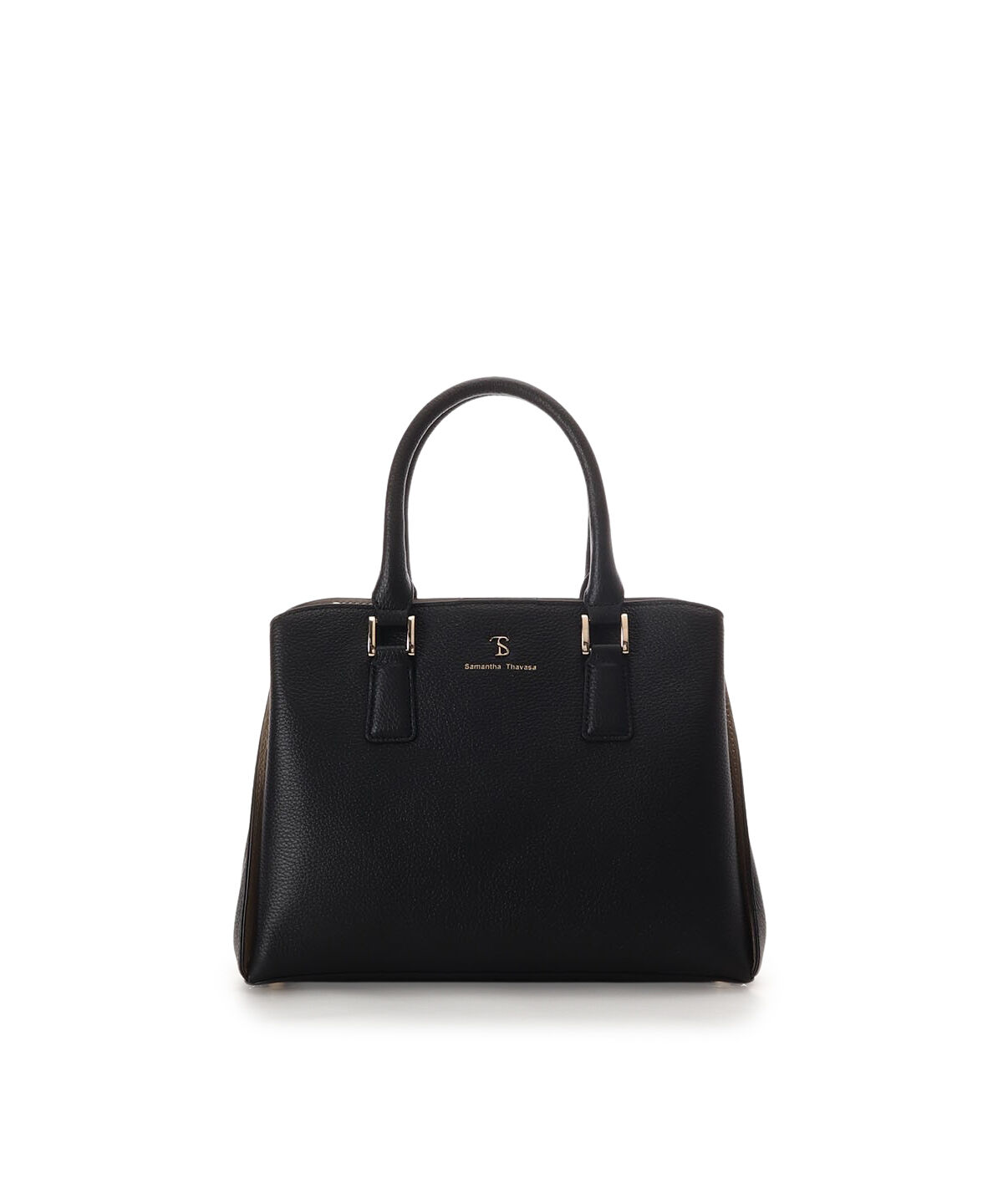 Samantha Thavasa「バイカラーレザー ハンドルバッグ」|ハンドバッグ|