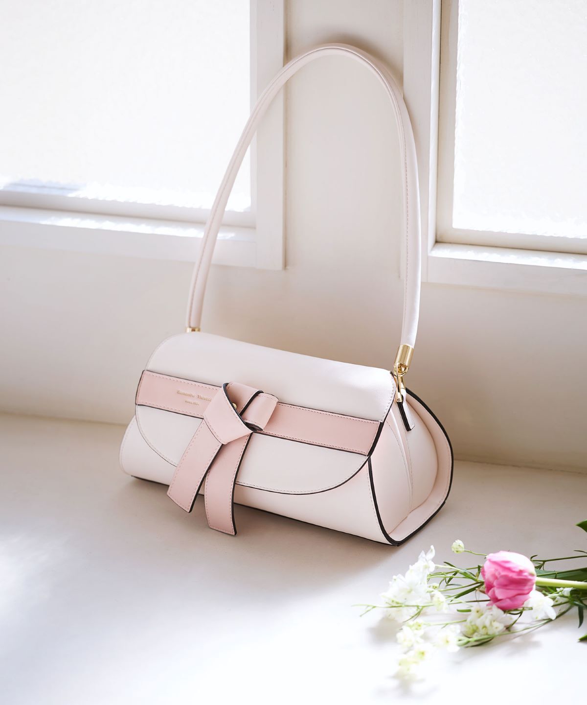 Samantha Thavasa「リボンベルト ワンハンドルバッグ」|ハンドバッグ|ベビーピンク