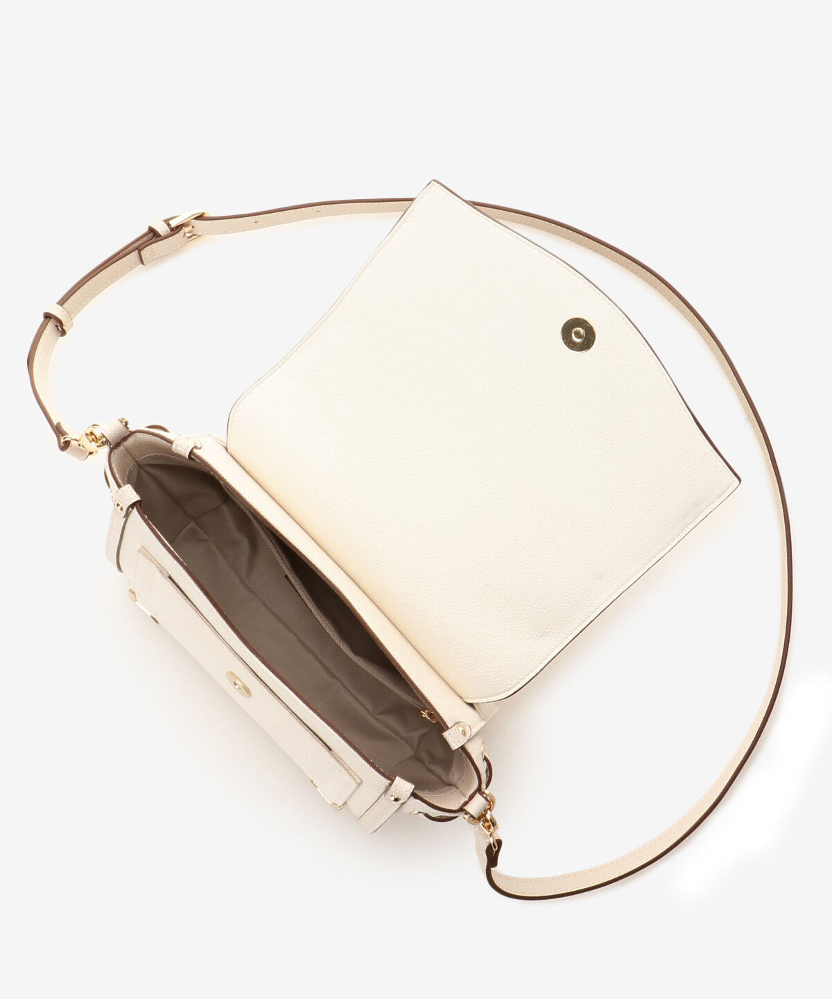 Samantha Vega「バイカラーキャンバスビジューショルダーバッグ」|ショルダー・メッセンジャー|