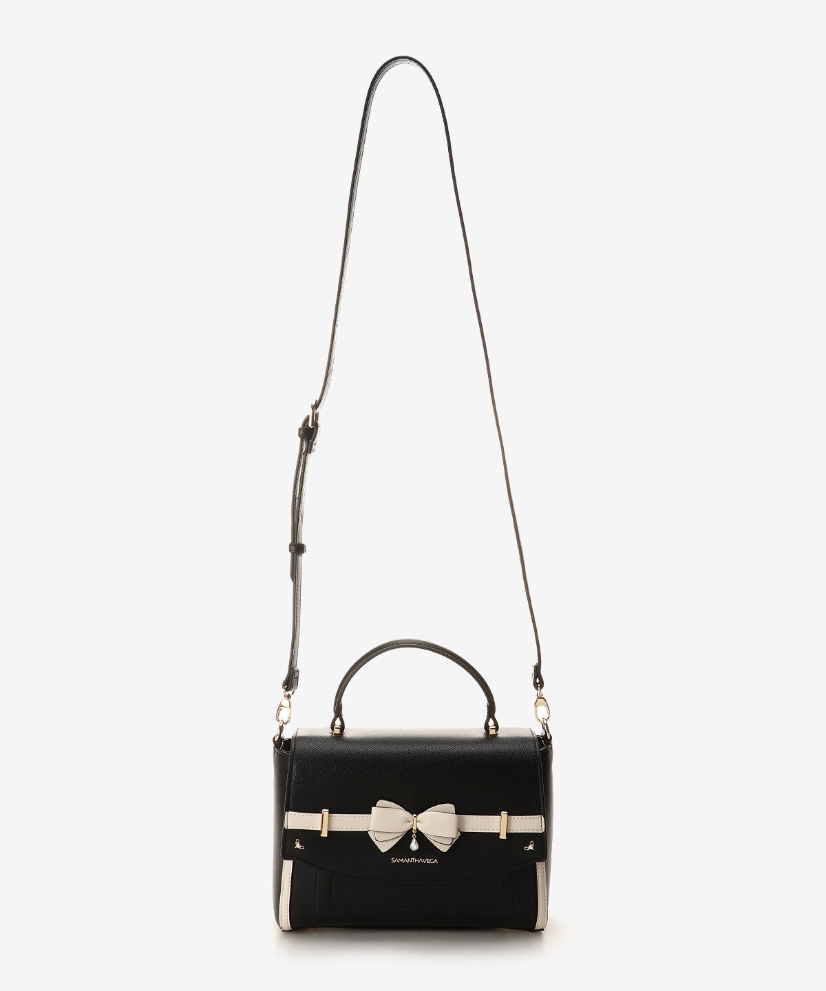 Samantha Vega「バイカラーアクセントリボンショルダーバッグ」|ショルダー・メッセンジャー|