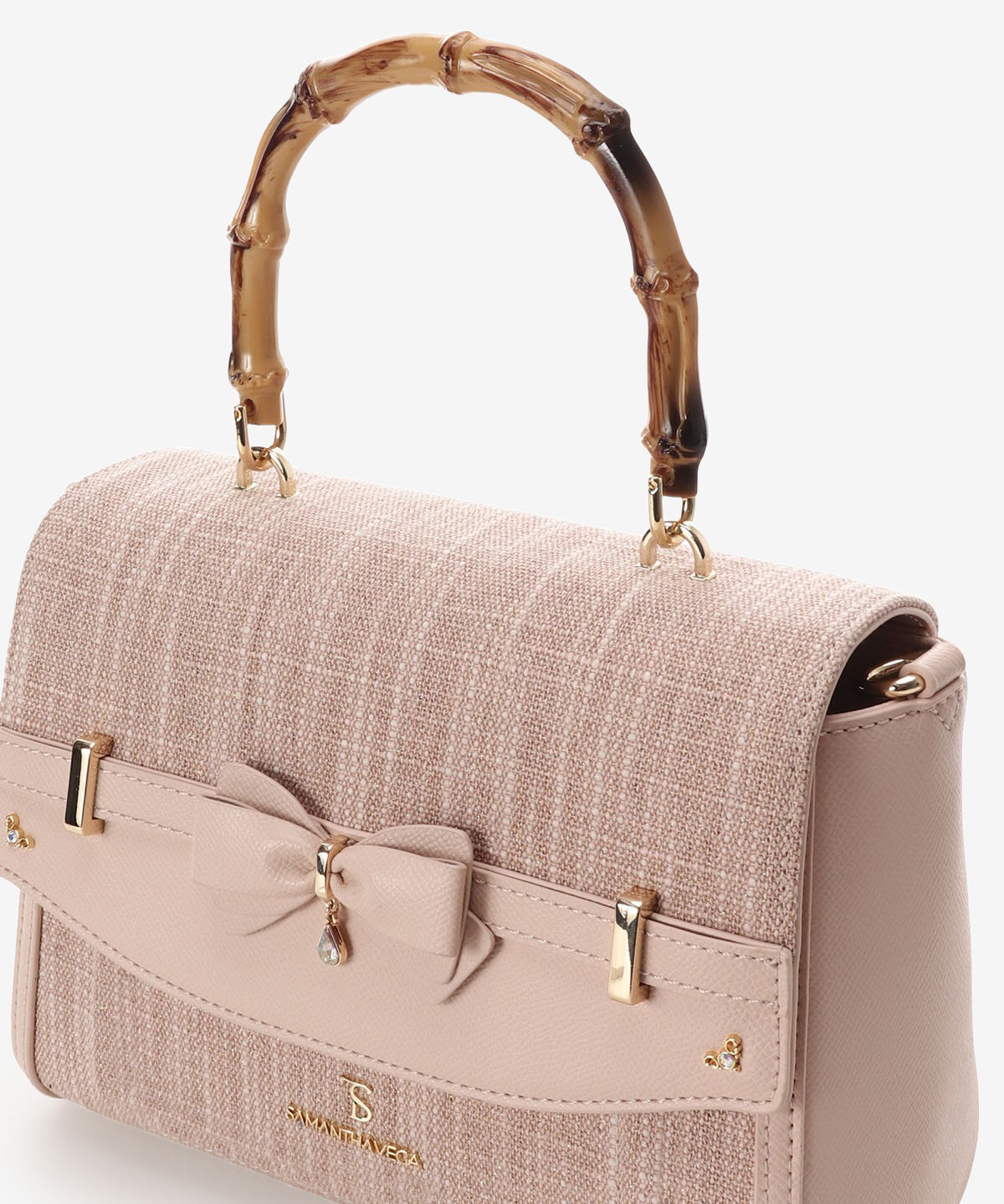 Samantha Vega「マテリアルアクセントリボンショルダーバッグ」|ショルダー・メッセンジャー|