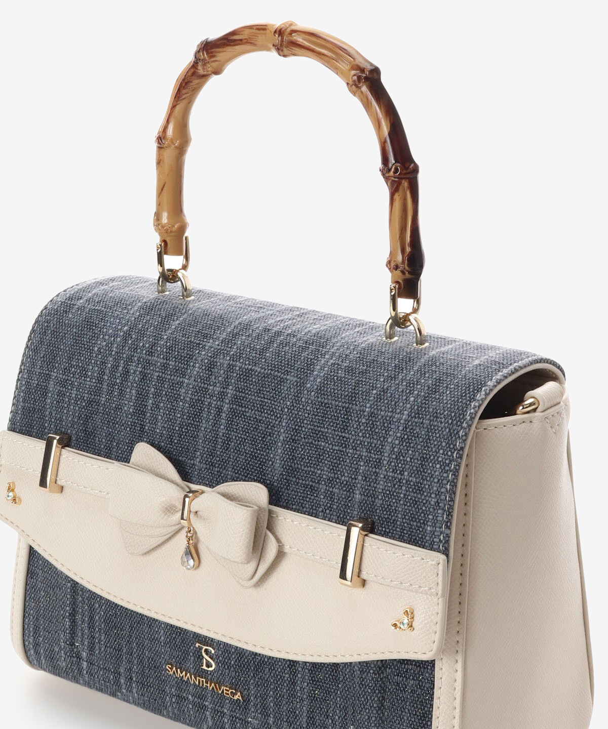 Samantha Vega「マテリアルアクセントリボンショルダーバッグ」|ショルダー・メッセンジャー|