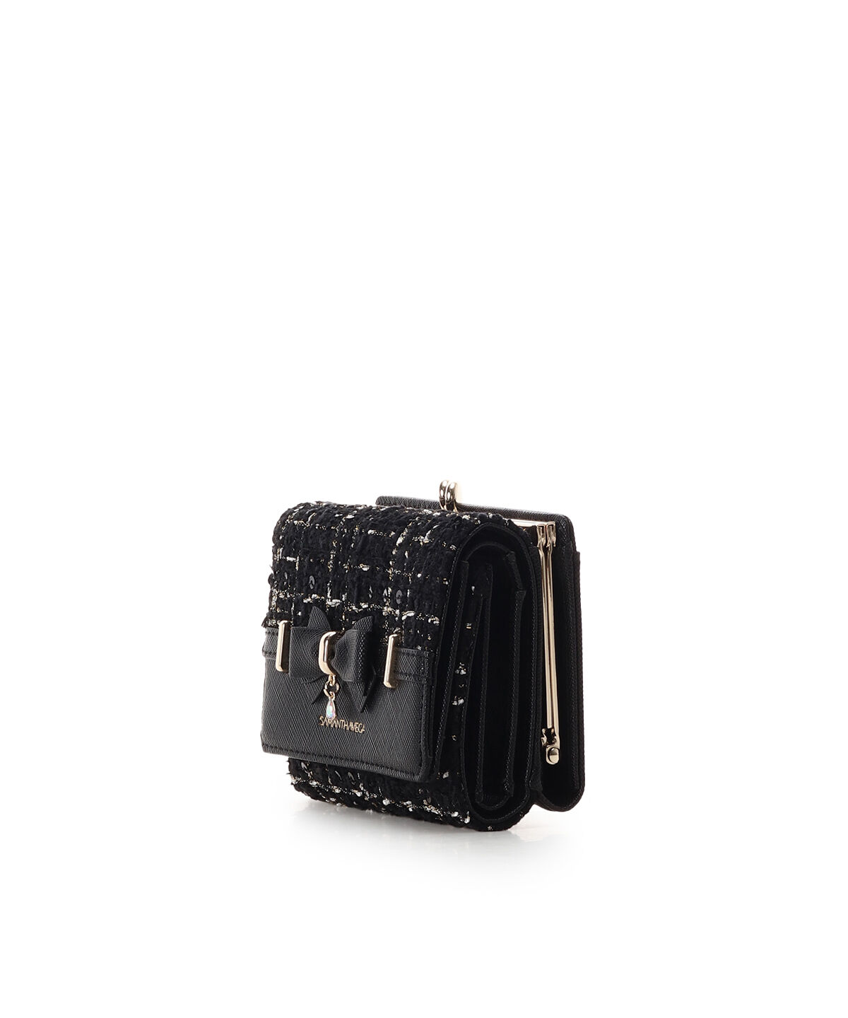 Samantha Vega「ツイードアクセントリボン折財布」|財布|