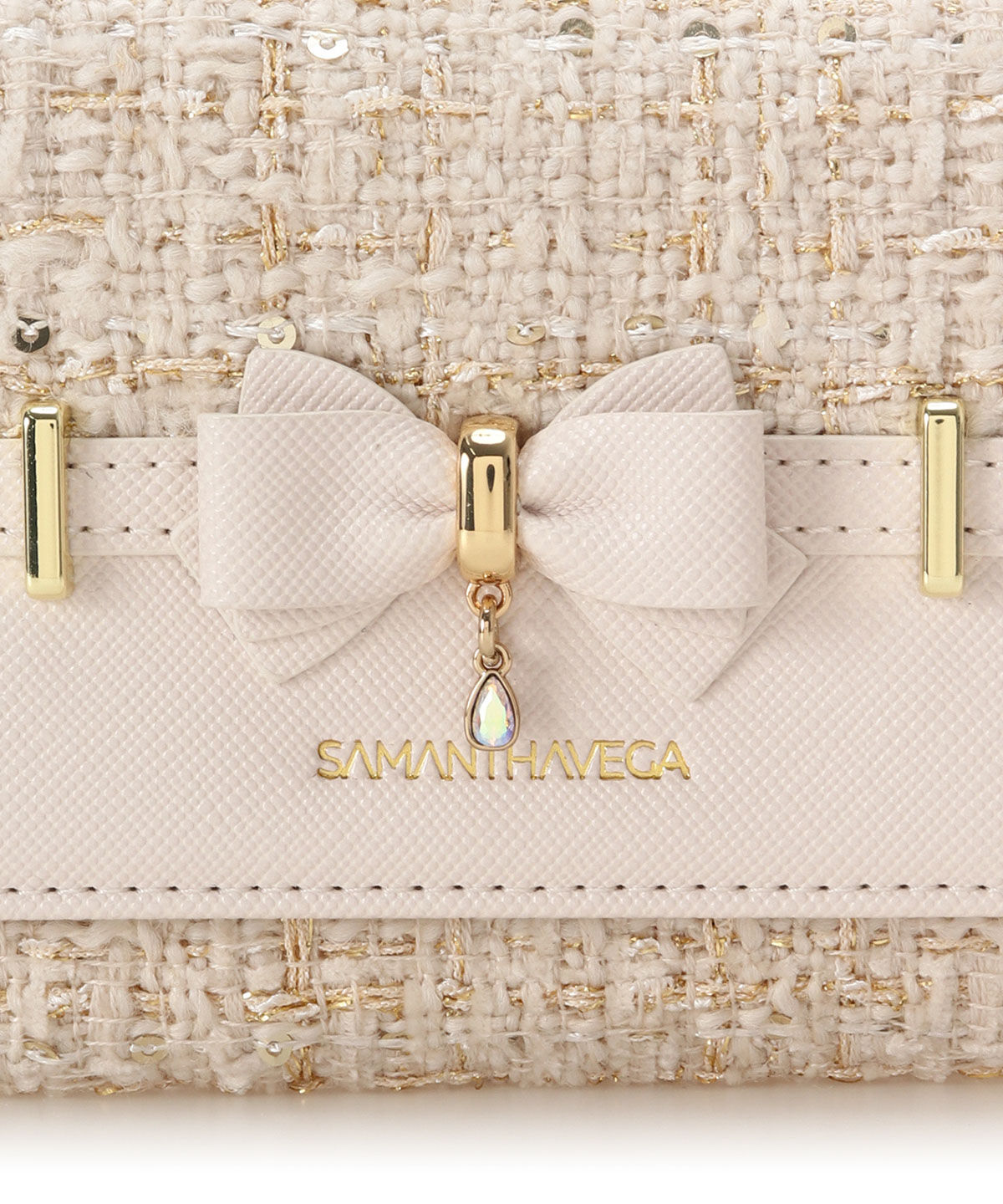 Samantha Vega「ツイードアクセントリボン折財布」|財布|