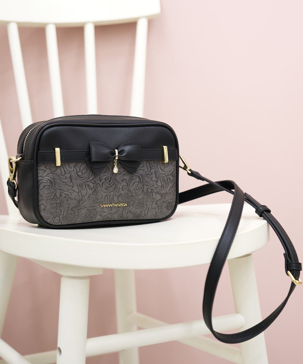 Samantha Vega「フローラルアクセントリボンミニショルダーバッグ」|ショルダー・メッセンジャー|