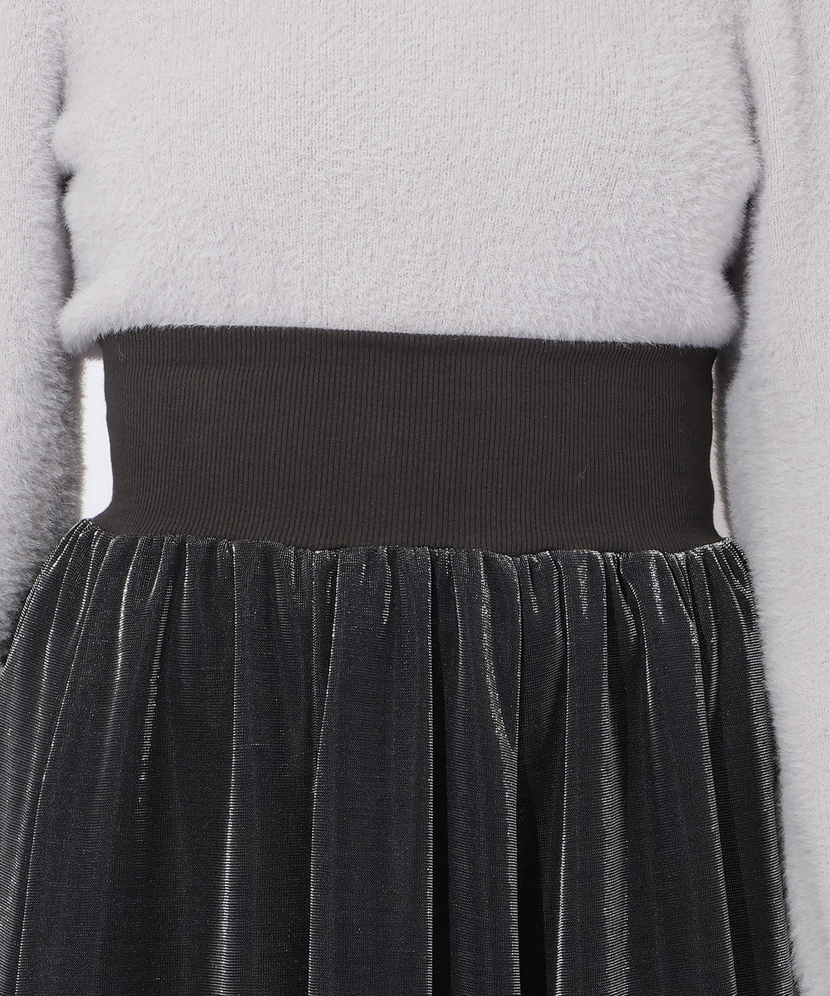 アンドクチュール「ラメデザイン8枚ハギスカート」|フレア|