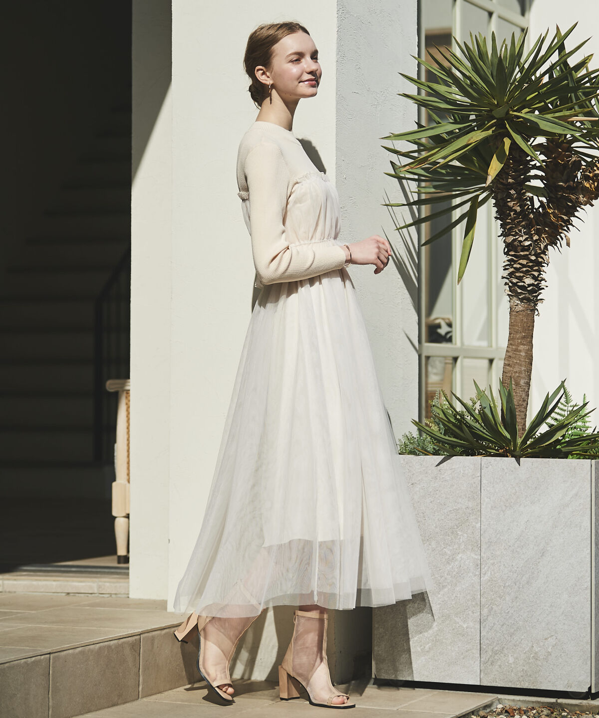 アンドクチュール「レイヤードチュールドッキングワンピース」|ワンピース|