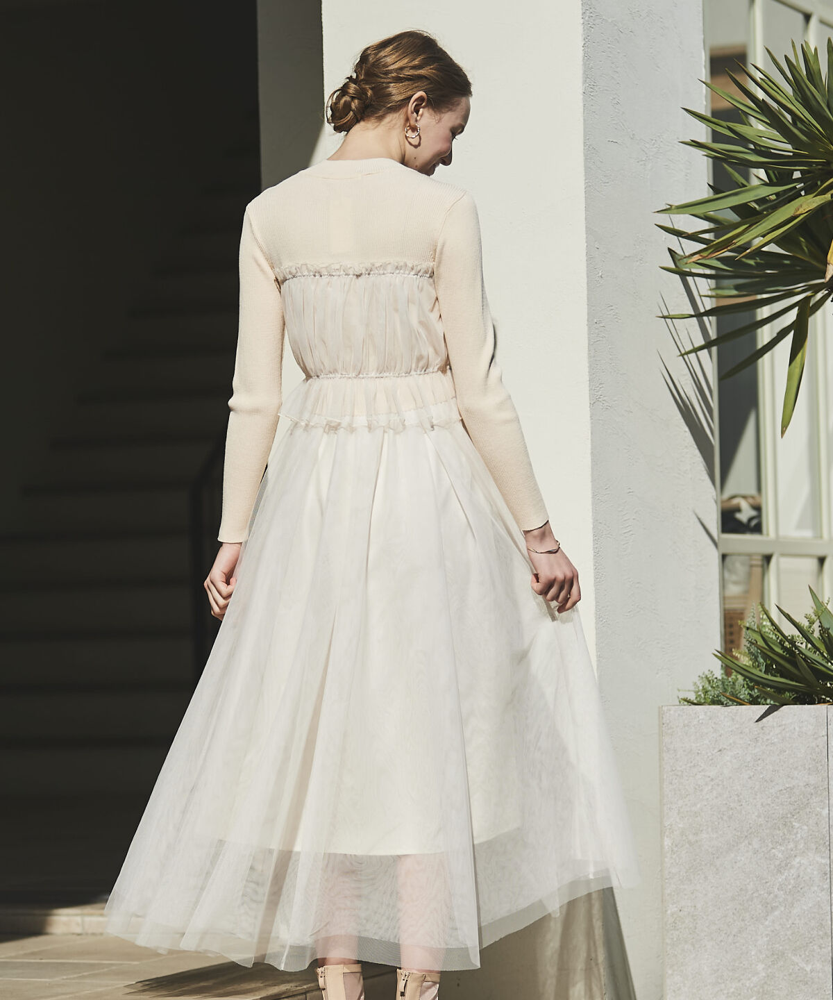 アンドクチュール「レイヤードチュールドッキングワンピース」|ワンピース|